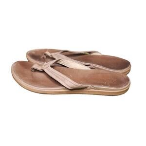 Olukai 'Aukai‎ Women's Everyday Leather Beach Sandals Tan Size 6
